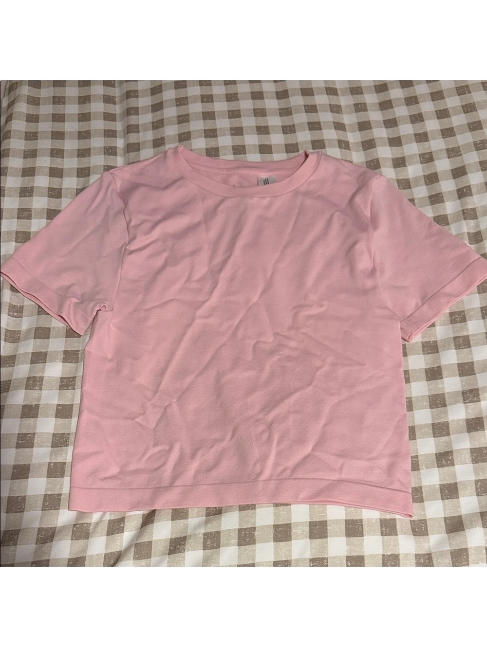 A NEW DAY Women’s Tight Soft Pink Cropped Casual Tee- Size M